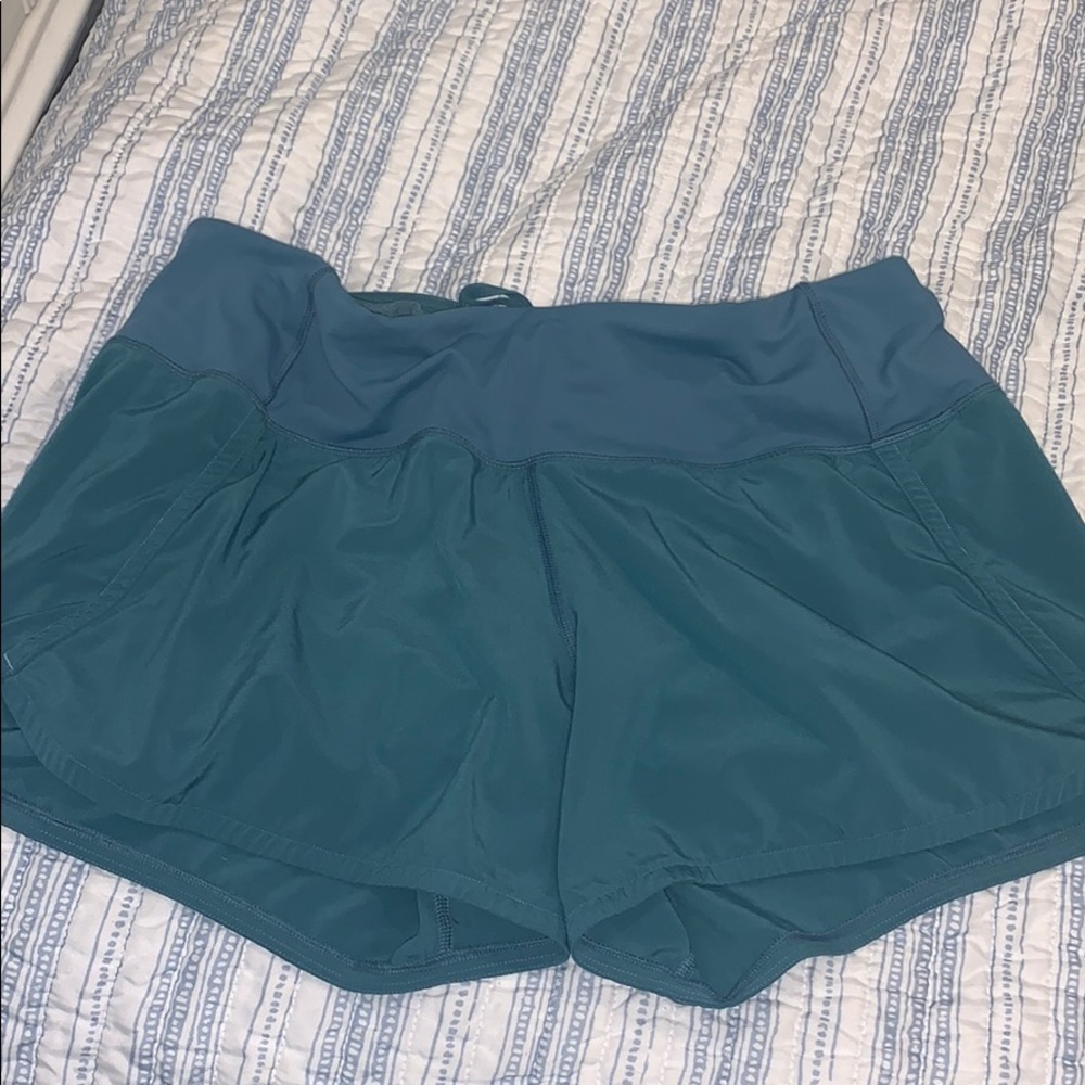 Sea foam green lululemon runtimes shorts 4”